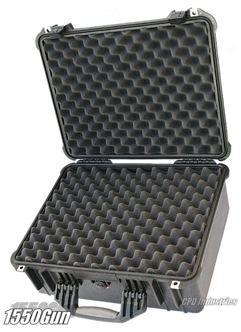 1550&nbsp;Gun Case with interlocking convoluted foam