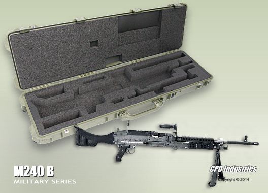 Pelican M240 B machine gun case - military weapon cases by CPD Industries