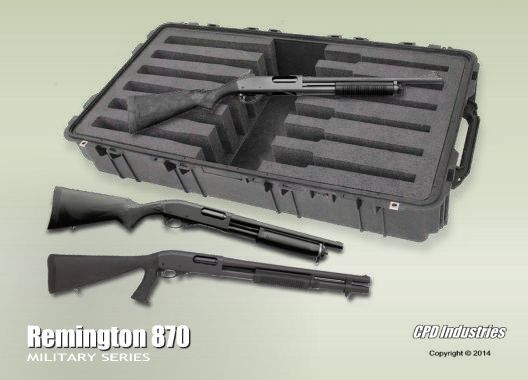 Remington 870 Shotgun - 6 Pack Configuration - Carrying Case